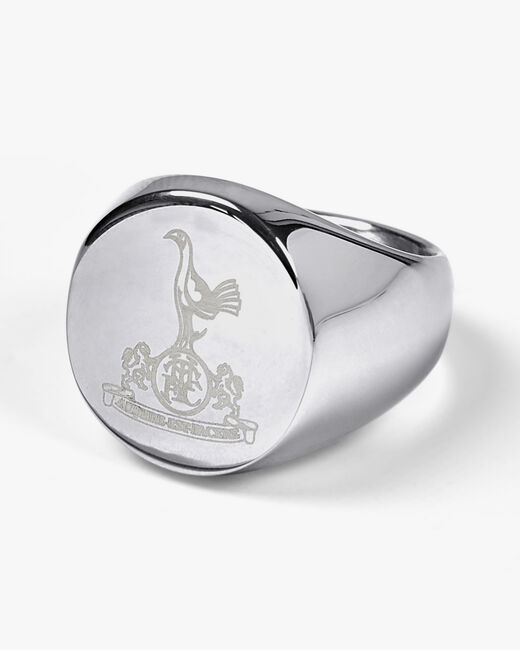 Spurs Retro Stainless Steel Crest Signet Ring