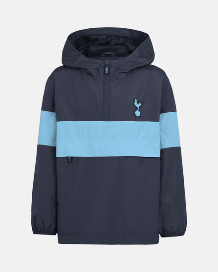 Spurs Kids 1/4 Zip Navy Colour Block Shower Proof Jacket