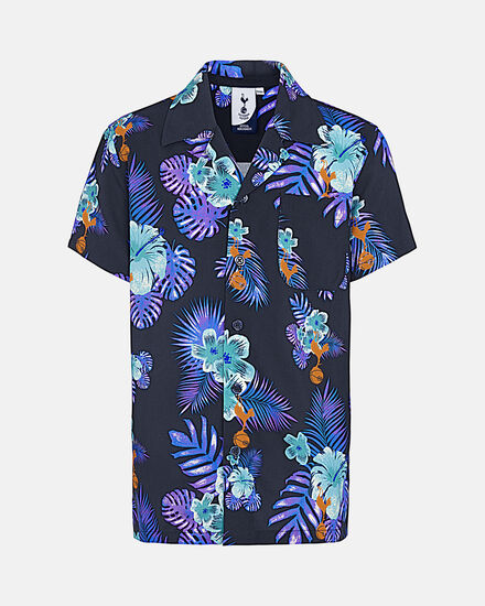 Spurs Kids Hawaiian Blue Shirt