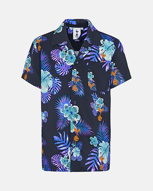 Spurs Kids Hawaiian Blue Shirt