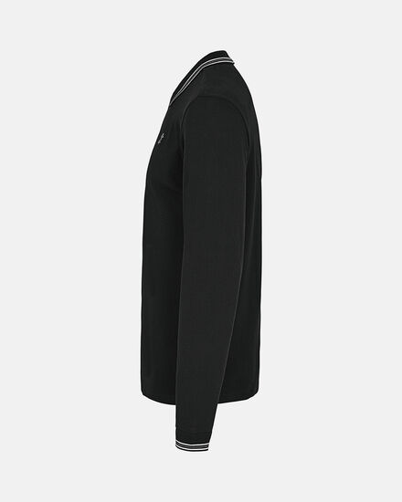 Spurs Mens Long Sleeve Black Polo