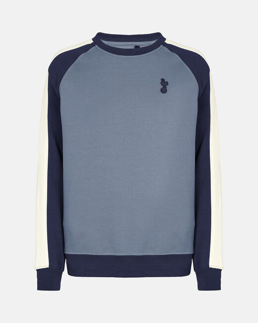 Spurs Men Contrast Raglan Sleeve Blue Sweatshirt