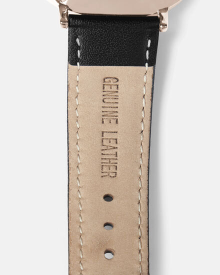 Spurs Womens Black & Rose Gold Watch