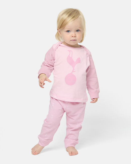 Spurs Baby Pink All Over Print Cockerel Print Pyjama Set