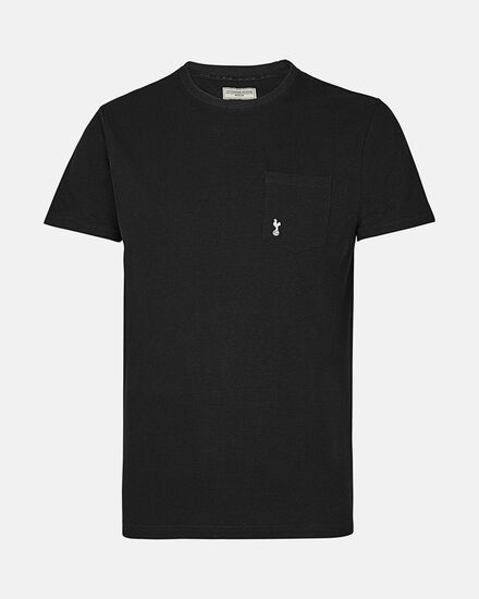 Spurs Mens Black Textured Knit Pocket T-Shirt
