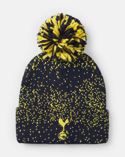 Spurs Kids Navy And Yellow Speckled Cuff Beanie