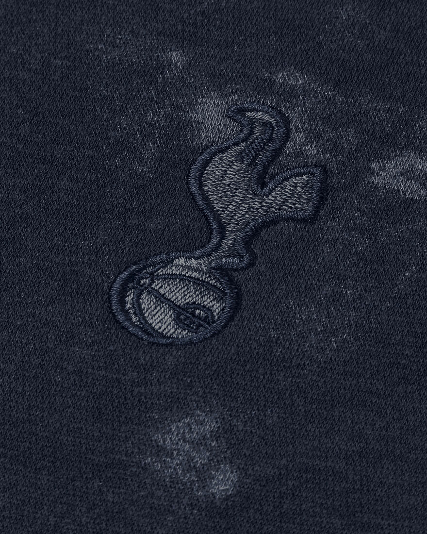 Spurs Kids Tie Dye Zip Through Navy Hoodie