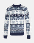 Spurs Adult Fairisle Christmas Navy Jumper
