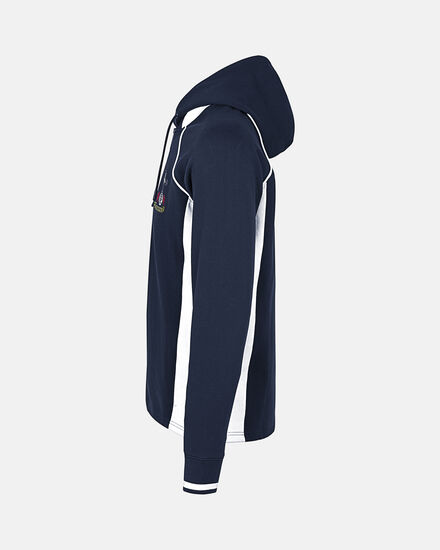 Spurs Mens Retro Crest 1/4 Zip Navy Hoodie