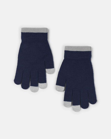 Spurs Kids Navy Touchscreen Gloves Ages 7-12