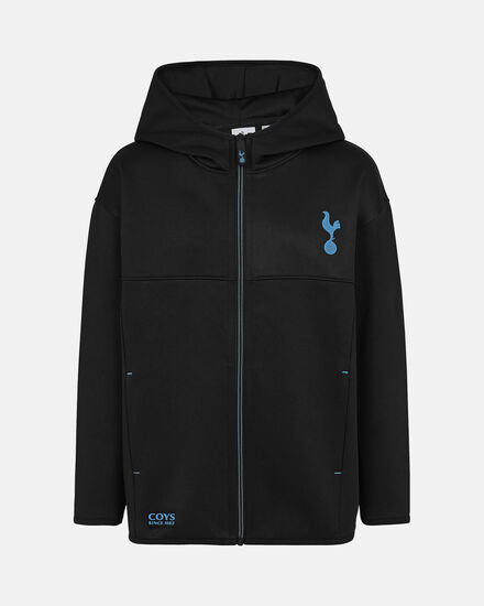 Spurs Kids Black Colour Pop Zip Through Hoodie