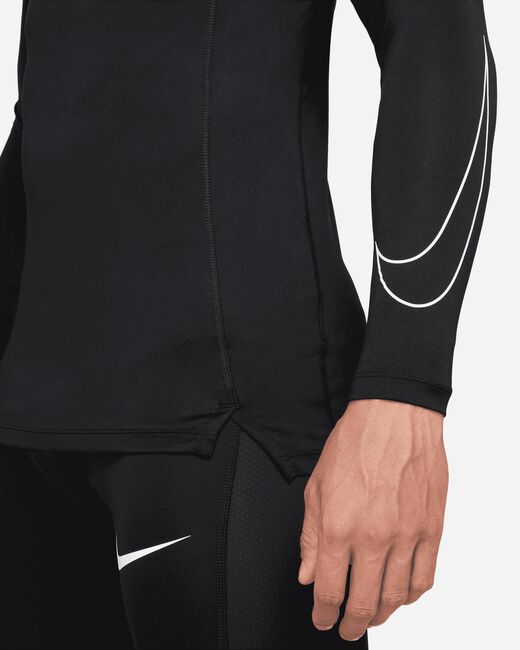 Nike Mens Black Tight Pro Mock Top