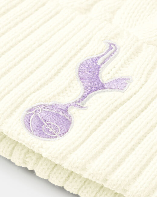 Spurs Kids Cream Pom Beanie