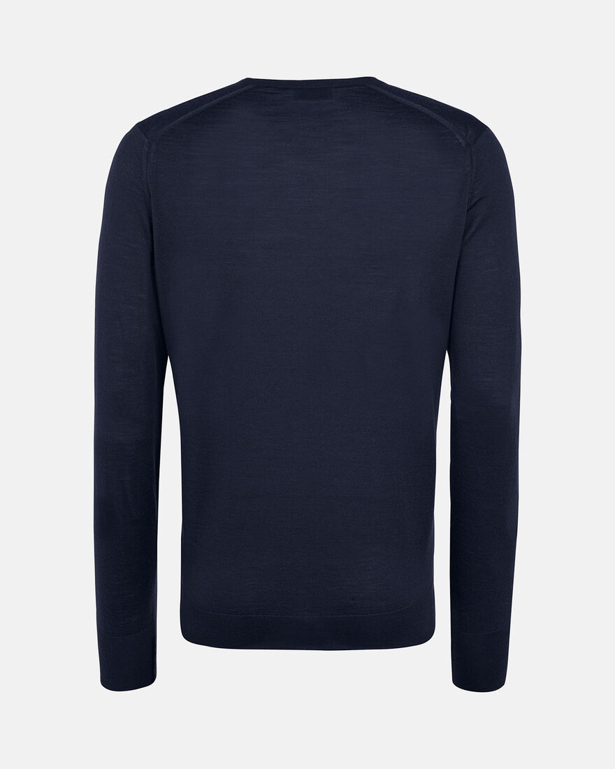 Spurs X John Smedley Mens Navy V Neck Jumper