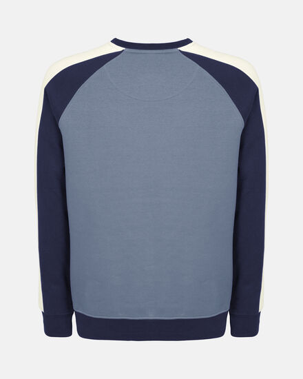 Spurs Men Contrast Raglan Sleeve Blue Sweatshirt