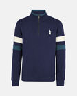 Spurs Mens 1/4 Zip Navy Sweatshirt