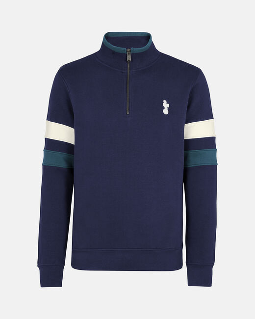 Spurs Mens 1/4 Zip Navy Sweatshirt