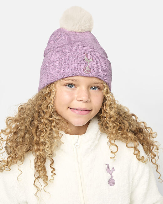 Spurs Kids Pink Glitter Cuff Beanie