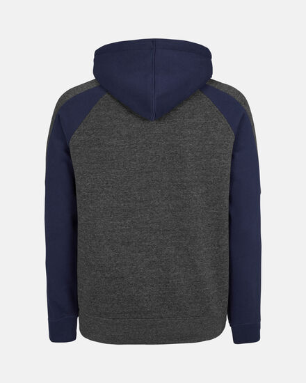 Spurs Mens Contrast Sleeve Zip Up Grey Hoodie