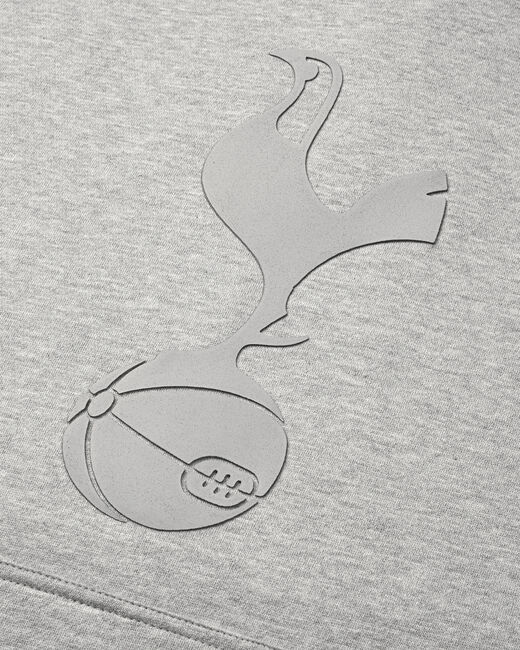 Spurs Mens 3D Raised Crest Print Grey Hoodie