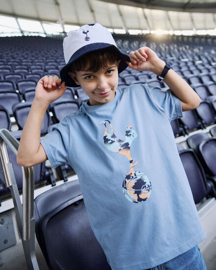 Spurs Kids Navy And White Reversible Bucket Hat