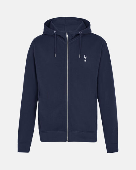 Spurs Mens Navy Essential Zip Hoodie