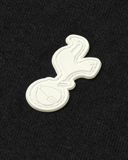 Spurs Mens Contrast Raglan Sleeve Black Hoodie