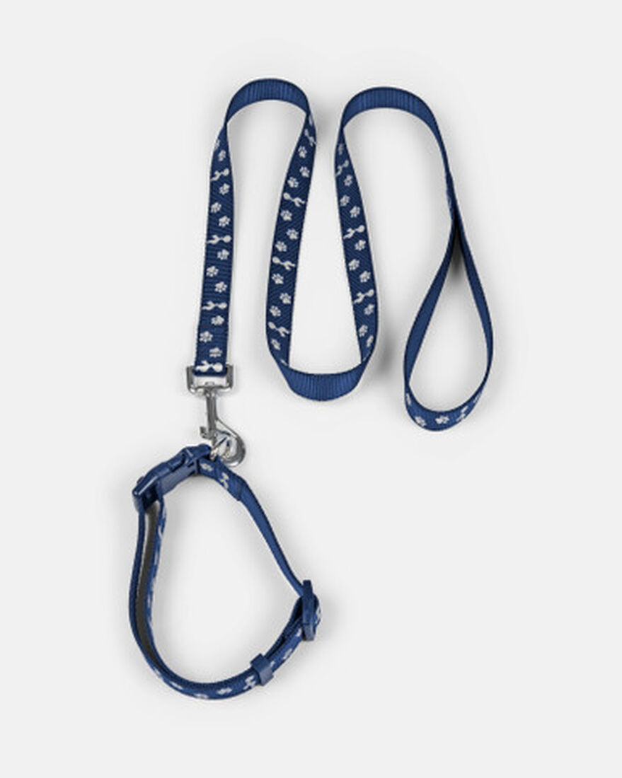 Spurs Pet Navy Collar & Lead Set