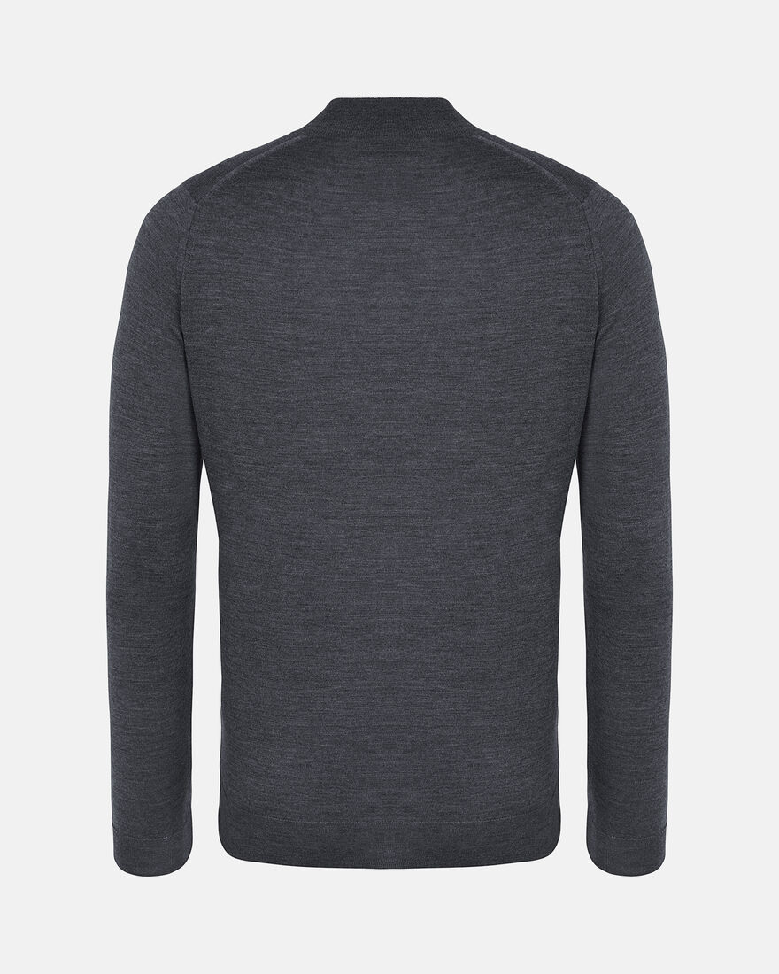 Spurs X John Smedley Mens Grey 1/4 Zip Jumper