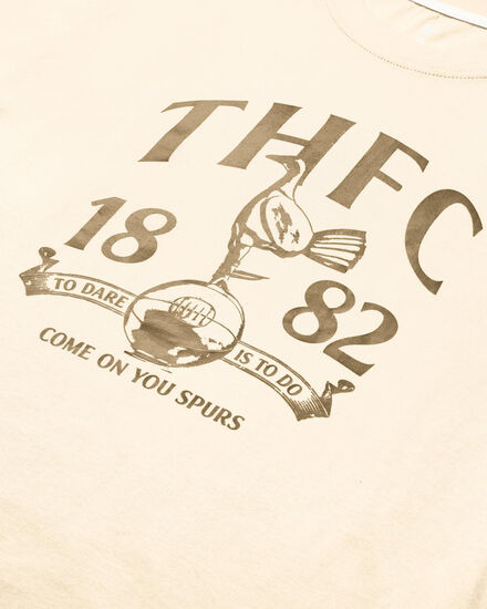 Spurs Mens Retro Print Cream T-Shirt