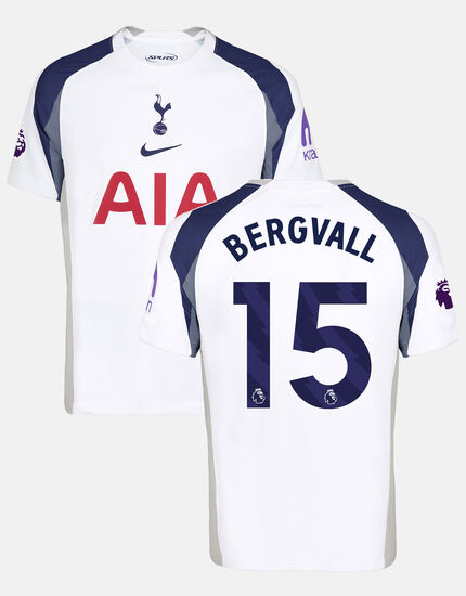 Lucas Bergvall Mens Stadium Premier League Tottenham Hotspur Home Shirt 2025/26