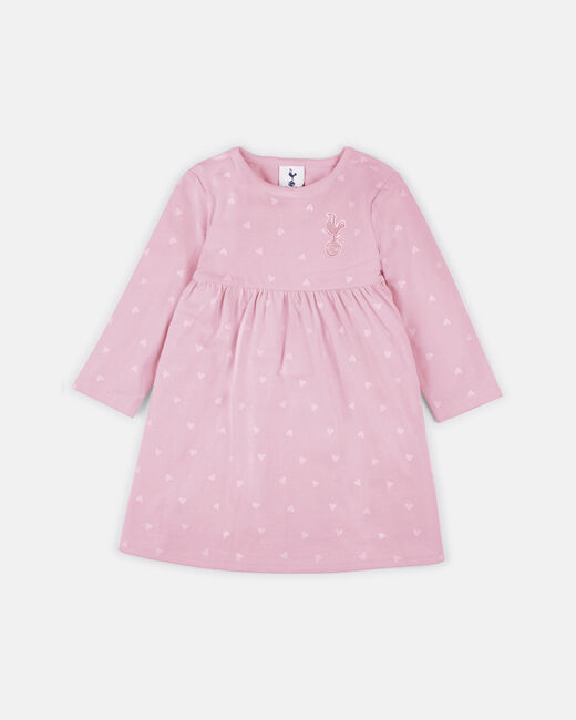 Spurs Baby Heart Print Pink Dress