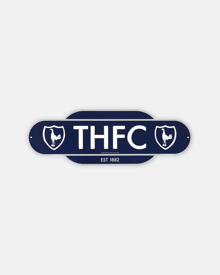 Spurs THFC Since 1882 Retro Crest 15x44cm Sign
