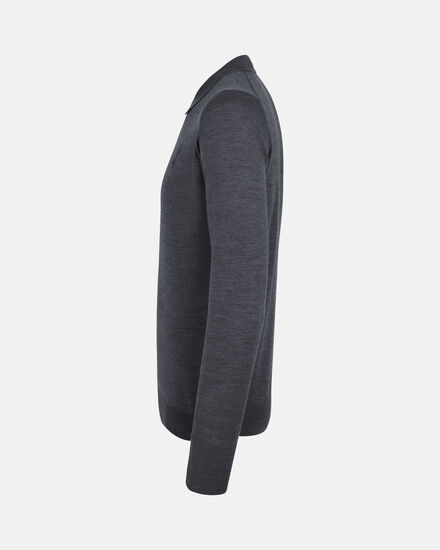 Spurs X John Smedley Mens Long Sleeved Grey Knitted Shirt