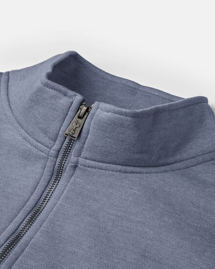 Spurs Mens Metal Crest 1/4 Blue Sweatshirt