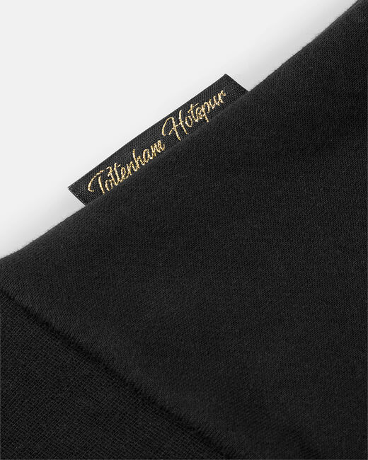 Spurs Womens 1/4 Zip 'Tottenham Hotspur' Black Sweatshirt