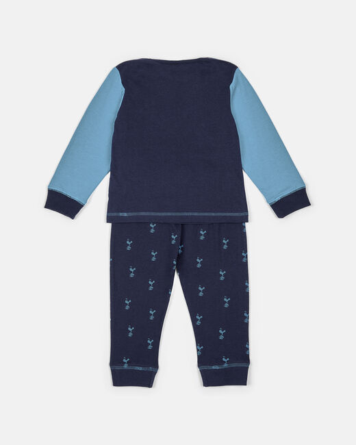 Spurs Baby Navy All Over Print Cockerel Print Pyjama Set