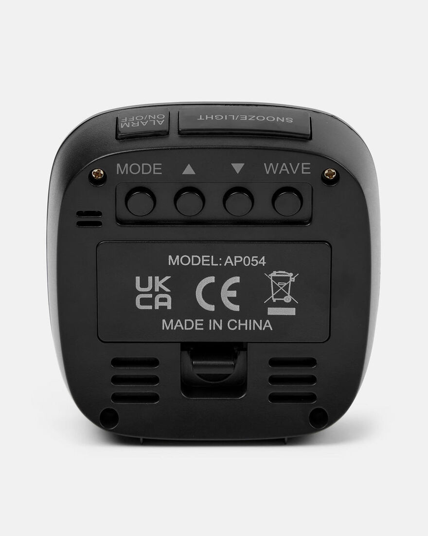 Spurs TH Black Battery Led Alarm 25cm Clock