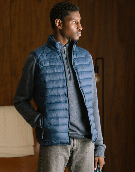 Spurs Mens Padded Navy Gilet