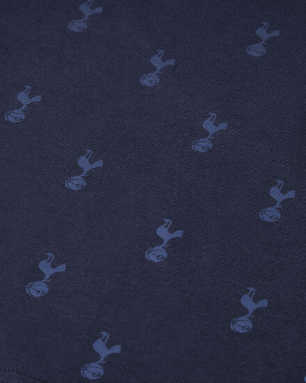 Spurs Mens Navy Cockerel Print Short Pyjama Set