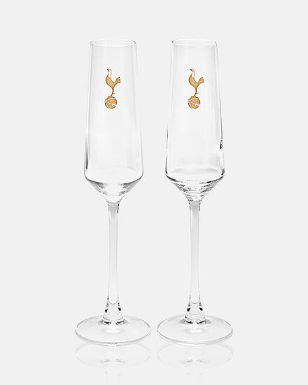 Spurs Boxed Gold Crest Champagne Flutes