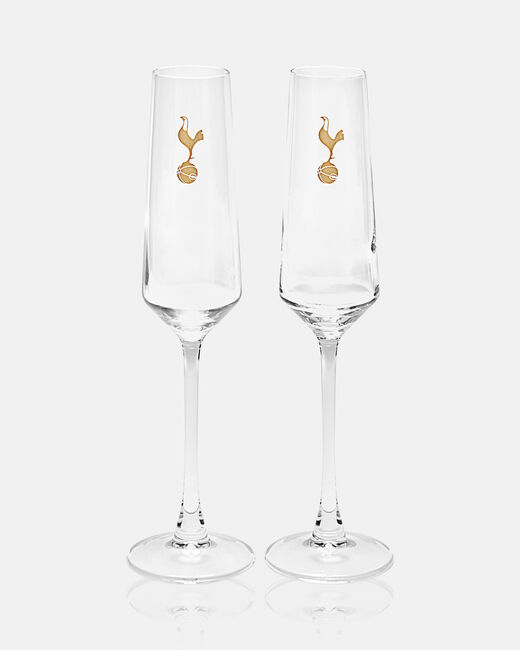 Spurs Boxed Gold Crest Champagne Flutes