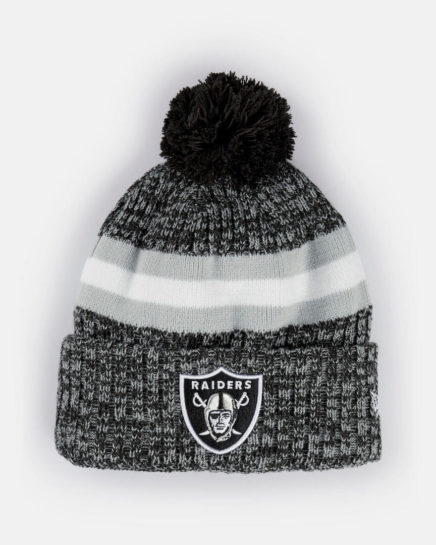 Spurs New Era NFL Las Vegas Raiders Bobble Knit Beanie