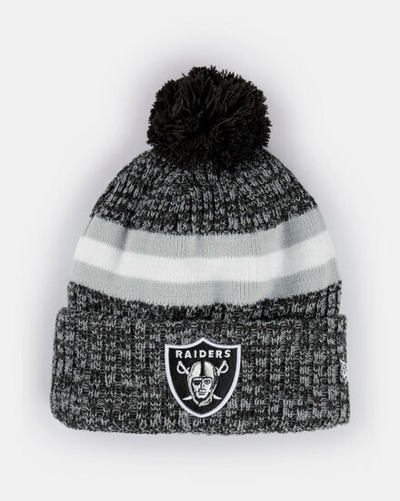 Spurs New Era NFL Las Vegas Raiders Bobble Knit Beanie