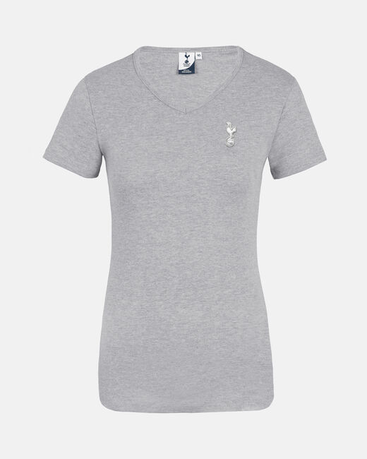 Spurs Womens Essential Grey V Neck T-Shirt