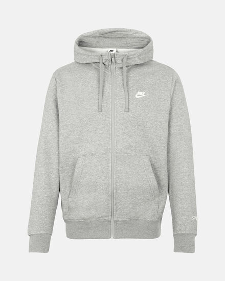 Spurs Nike Mens Grey Club Zip Hoodie
