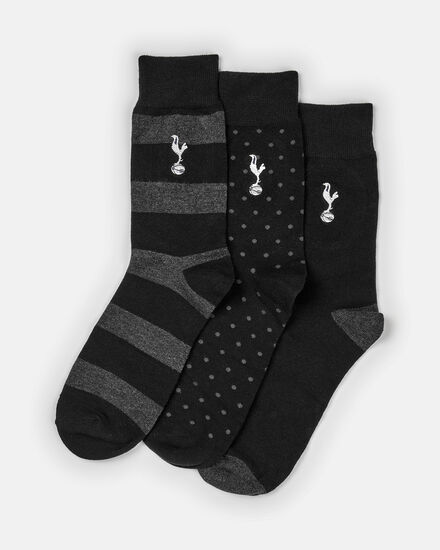 Spurs Mens 3 Pack Stripe Spot And Plain Box Set