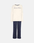 Spurs Womens Navy All Over Print Cockerel Pyjama Set