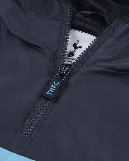 Spurs Kids 1/4 Zip Navy Colour Block Shower Proof Jacket