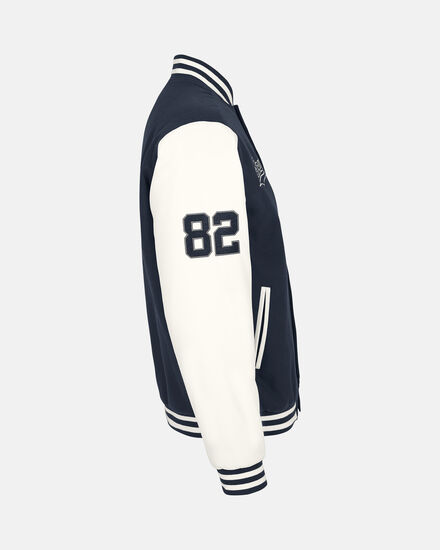 Spurs Adults Contrast Sleeve Varsity Jacket